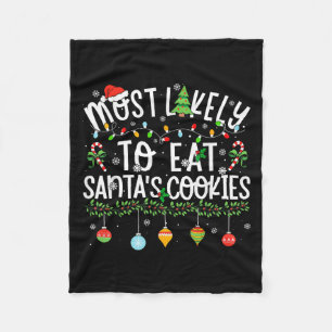 Grappige bijpassende Kerstmis Meest Waarschijnlijk Fleece Deken