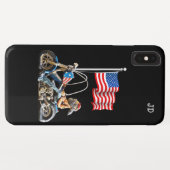 Grappige Biker Amerikaanse vlag Case-Mate iPhone Case (Achterkant (horizontaal))
