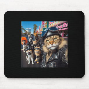 Grappige Biker Cats Gangster Cats Street Motorcycl Muismat