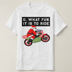Grappige biker kerst t-shirt