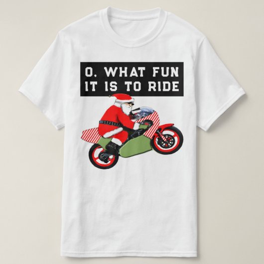 Grappige biker kerst t-shirt (Design voorkant)