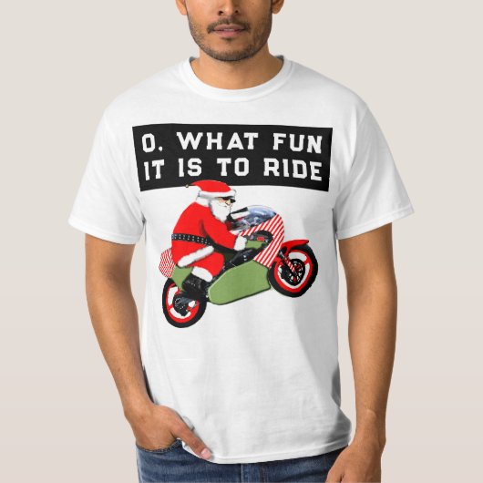 Grappige biker kerst t-shirt (Voorkant)