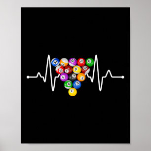 Grappige biljart Art biljart spelen pool spelers Poster