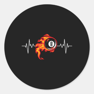 Grappige biljart Art biljart spelen pool spelers Ronde Sticker