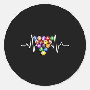Grappige biljart Art biljart spelen pool spelers Ronde Sticker