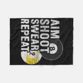 Grappige biljart doel scheut vloeken fleece deken (Voorkant (Horizontaal))
