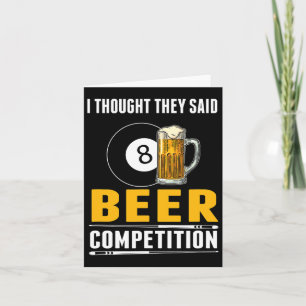 Grappige biljart ik dacht dat ze zeiden bier concu kaart