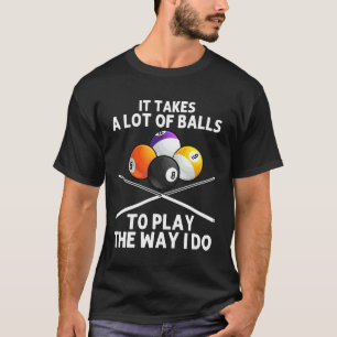 Grappige Biljart Kunst Voor Mannen Jongens Biljart T-shirt