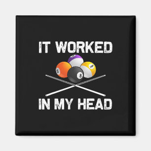 Grappige biljart kunst voor mannen vrouwen biljart magneet