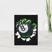 Grappige Biljart Nails Art Biljart Spelen Pool P Kaart (Voorkant)