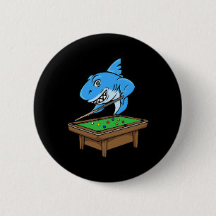 Grappige Biljart Pool Haai Hall Snooker Joke Billi Ronde Button 5,7 Cm