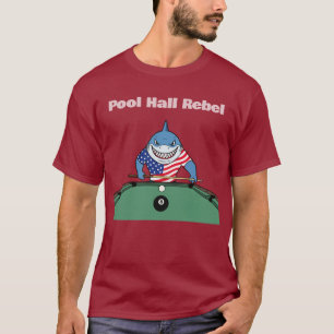 Grappige Biljart Poolhal Rebel T-shirt