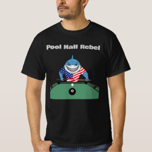 Grappige Biljart Poolhal Rebel T-shirt
