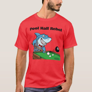 Grappige Biljart Poolhal Rebel T-shirt
