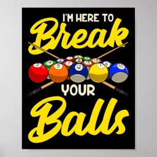 Grappige biljart zwembad hal snooker in hier om te poster