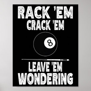 Grappige biljartrek em crack em laat em zich afvra poster