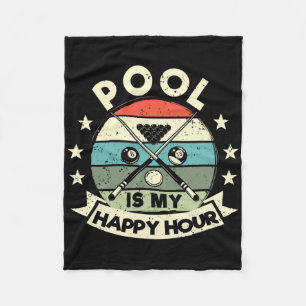 Grappige biljartspeler Billard 8-ll Pool is mijn k Fleece Deken