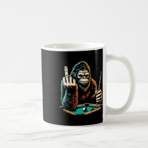 Grappige biljartspeler Retro Bigfoot Sasquatch Koffiemok