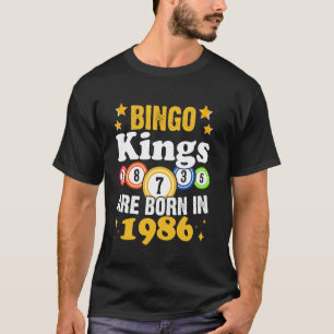 Grappige Bingo 38e Verjaardag Bingo Koningen Zijn T-shirt