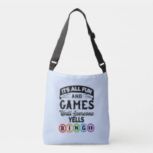 grappige Bingo gokwoordkunst Crossbody Tas