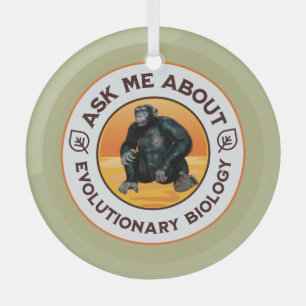 Grappige Biologie Leraren Evolutie Humor Cadeau Glas Ornament