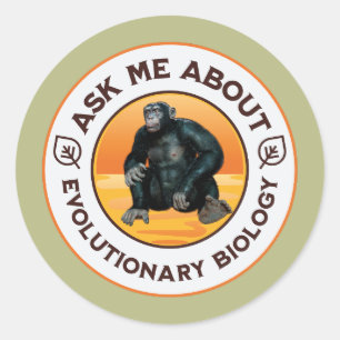 Grappige biologieleraar evolutie humor cadeau ronde sticker
