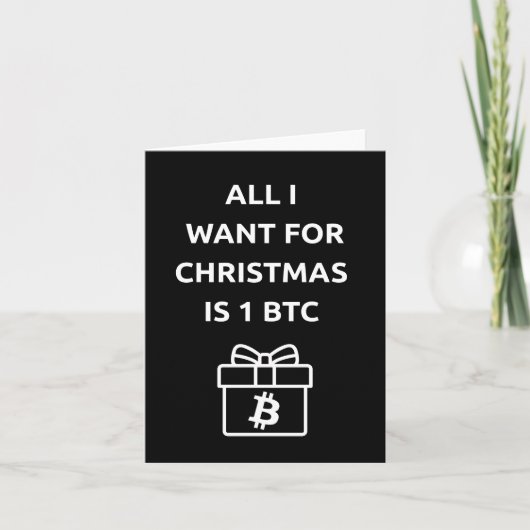 Grappige Bitcoin Kerst Kaart (Voorkant)