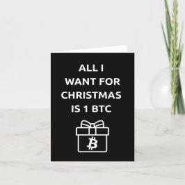 Grappige Bitcoin Kerst Kaart