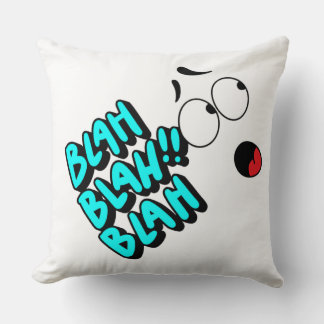 Grappige Bla Bla Bla Cartoon Ogen Ontwerp Kussen