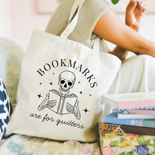 Grappige bladwijzers zijn voor opgevers Boekliefhe Tote Bag