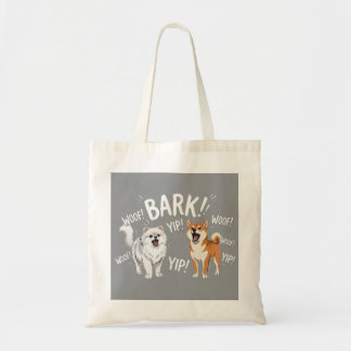 Grappige blaffende honden tote bag
