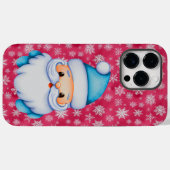 Grappige Blauwe Kerstman Case-Mate iPhone Case (Achterkant (horizontaal))