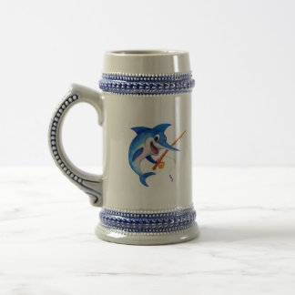 Grappige Blauwe Marlijn Vissen Bierpul