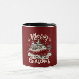 Grappige blije neef Cruisemas Kerst Boot Trip bema Mok