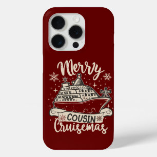 Grappige blije neef Cruisemas Kerst Bootreis beman iPhone 15 Pro Case