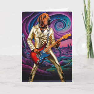 Grappige Bloodhound Rockster Kaart