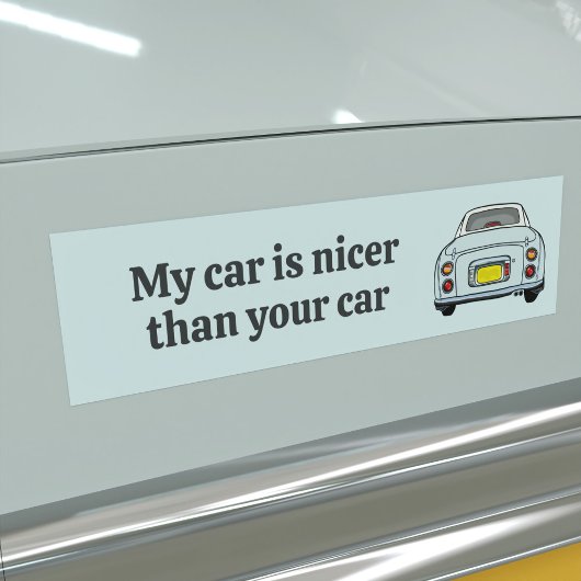 Grappige Blue Figaro Car is mooiere Bumpersticker