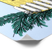 Grappige Bluebird op Birdhouse Poster (Hoek)