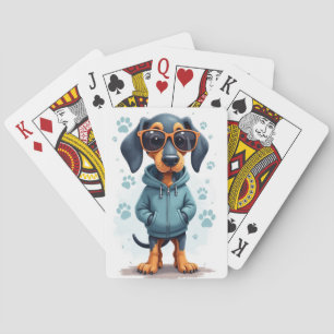 Grappige Bluetick Coonhound Kawaii Hond Pokerkaarten
