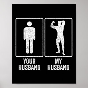 Grappige Bodybuilder Bodybuilding Man Relatie Poster