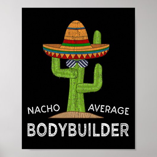 Grappige Bodybuilder Bodybuilding Poster (Voorkant)