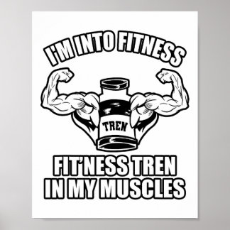 Grappige bodybuilder  poster
