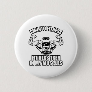 Grappige bodybuilder  ronde button 5,7 cm