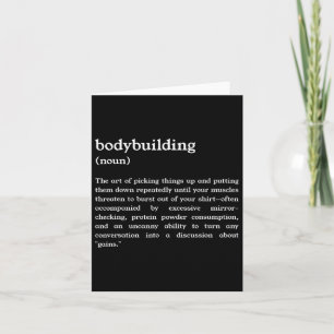 Grappige bodybuilding definitie 1 kaart