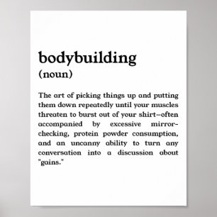 Grappige bodybuilding definitie poster
