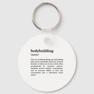 Grappige bodybuilding definitie sleutelhanger