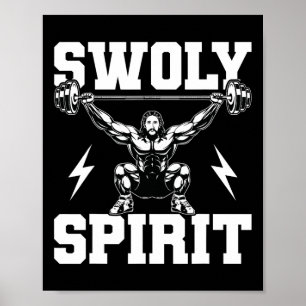 Grappige Bodybuilding Swoly Spirit Christelijk Fai Poster