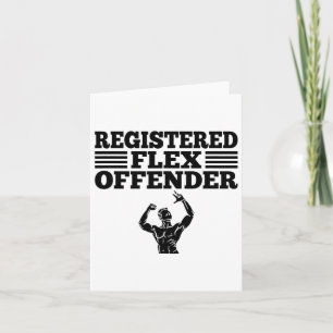 Grappige Bodybuilding Workout Geregistreerd Flex O Kaart