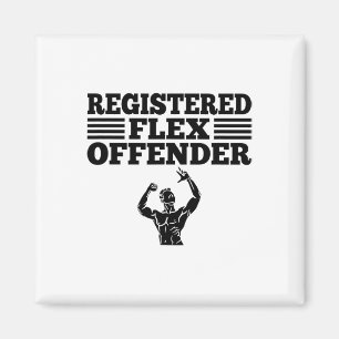 Grappige Bodybuilding Workout Geregistreerde Flex Magneet