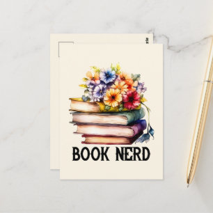 Grappige boek nerd woordkunst briefkaart